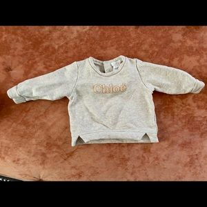 Chloé Unisex Glitter Logo Fleece Sweatshirt